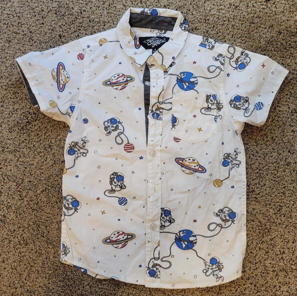 Astronaut Button Down Shirt sz 4